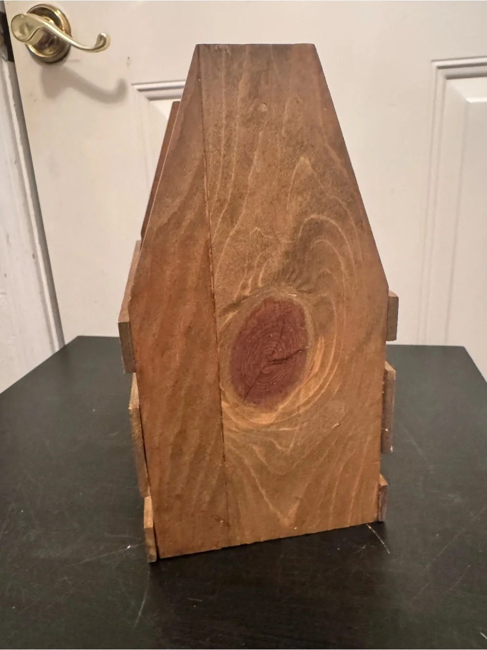Wood 6 Pack Beer Bottle Caddy Carrier Holder With Bottle Opener
